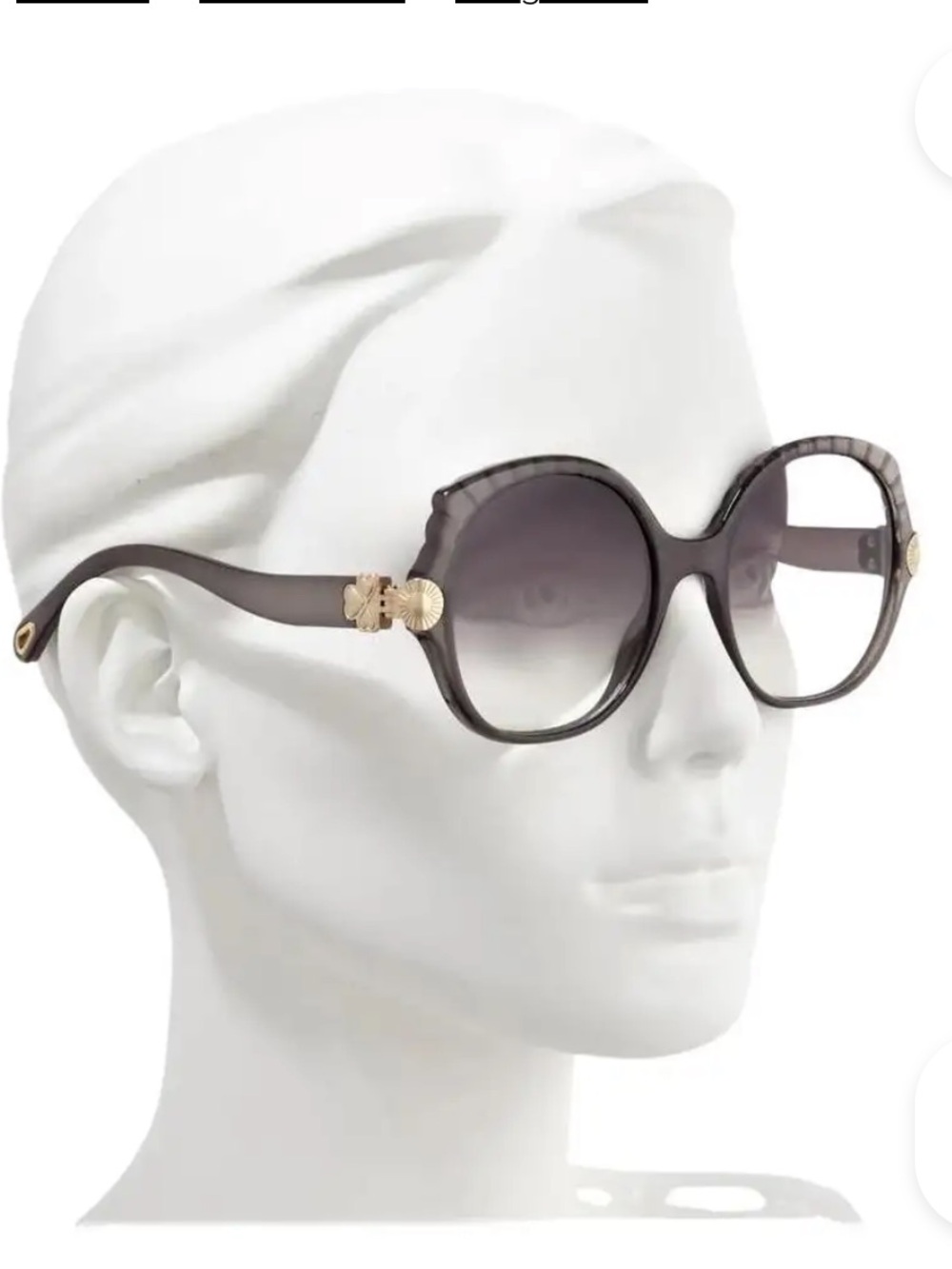Women's Oversized Gray Gradient Sunglasses